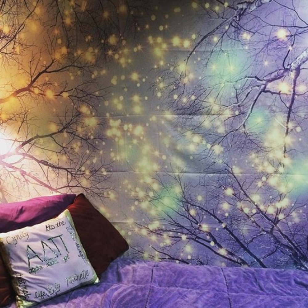 Purple light tapestry